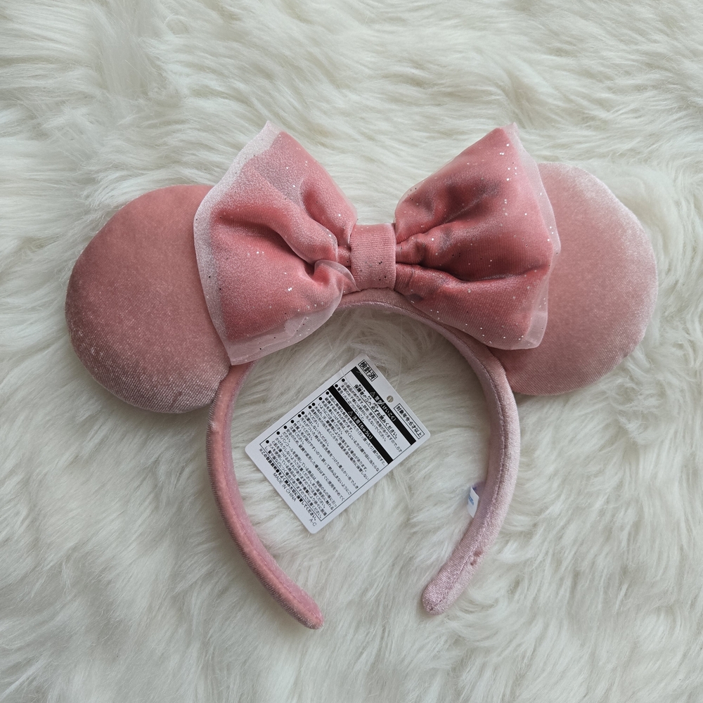 Pink Mouse Ears Headband with Bow